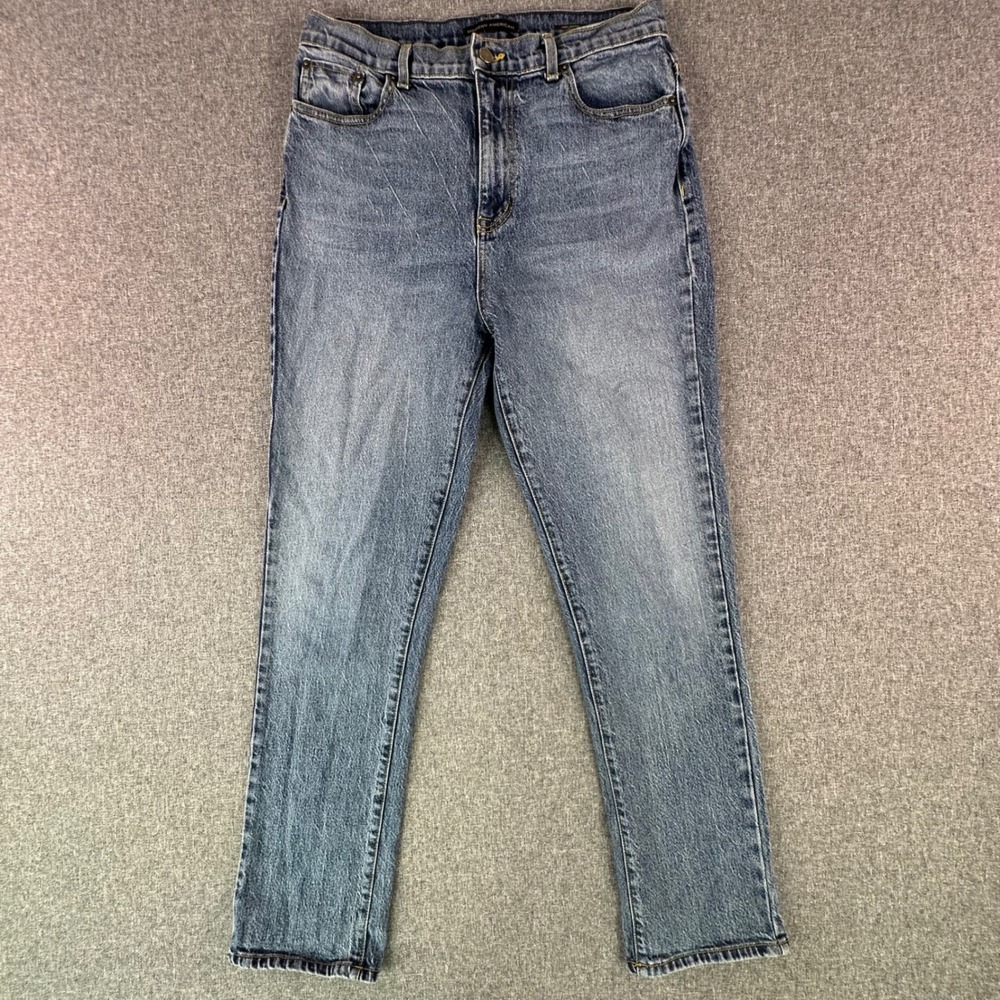 Modern American Jeans Women 31 Melrose Retro Blue High Rise Straight Made in USA